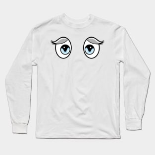 Sad manga eyes Long Sleeve T-Shirt